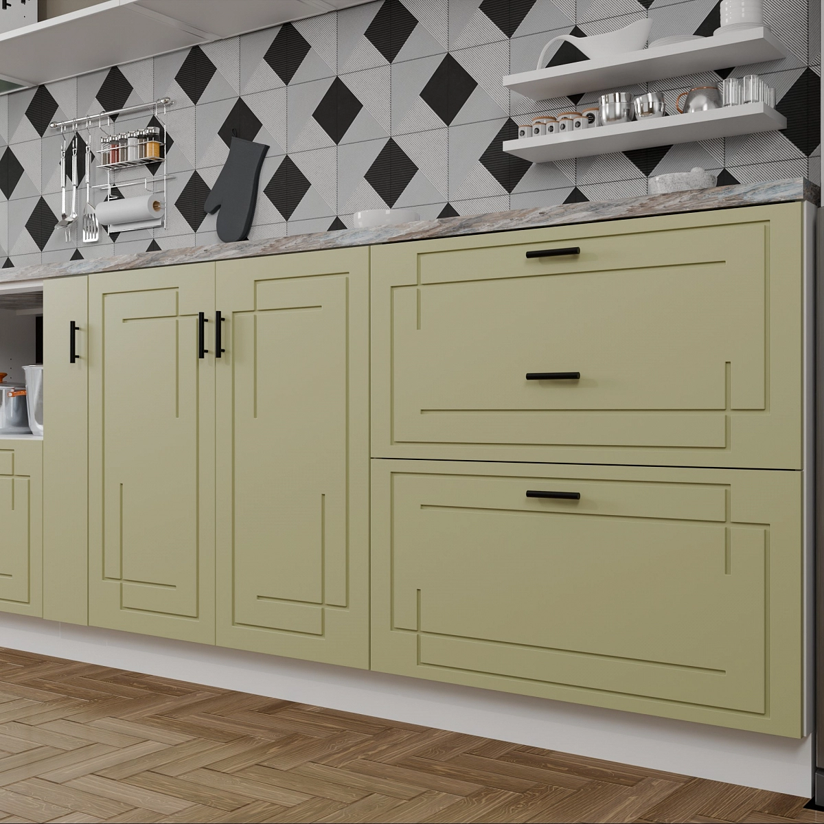 Кухонный фасад Сигма Нефрит
